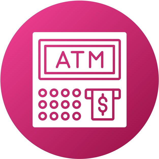 Wektorowy projekt Atm Icon Style