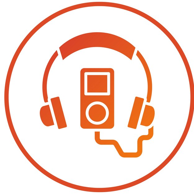 Wektorowy projekt Audio Guide Icon Style