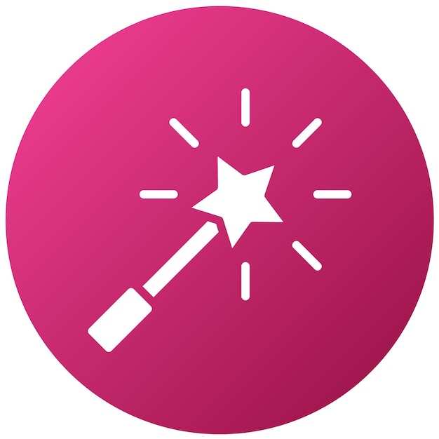 Wektorowy projekt Baguette Magic Icon Style