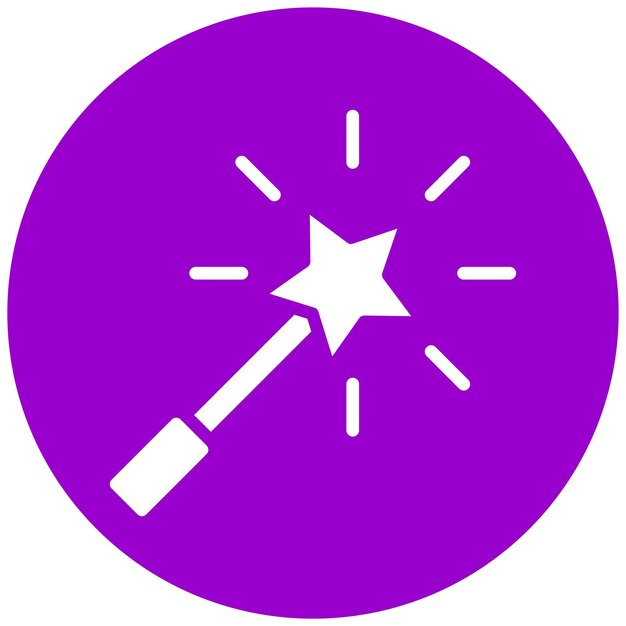 Wektorowy projekt Baguette Magic Icon Style