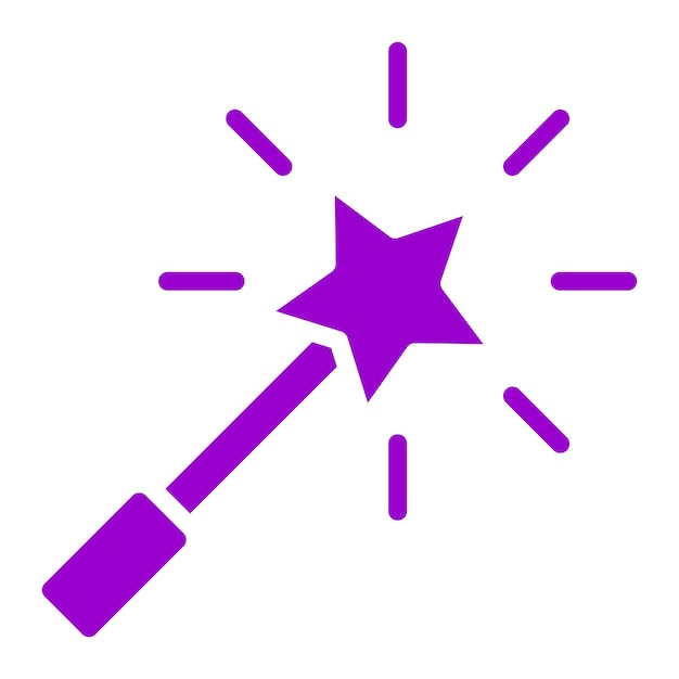 Wektorowy projekt Baguette Magic Icon Style