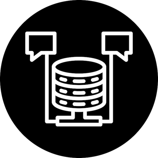 Wektorowy projekt bazy danych Chat Icon Style