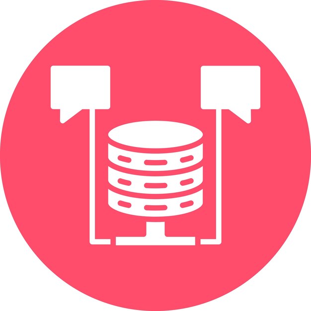 Wektorowy projekt bazy danych Chat Icon Style