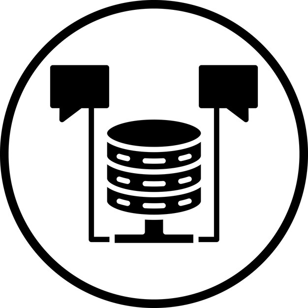 Wektorowy projekt bazy danych Chat Icon Style