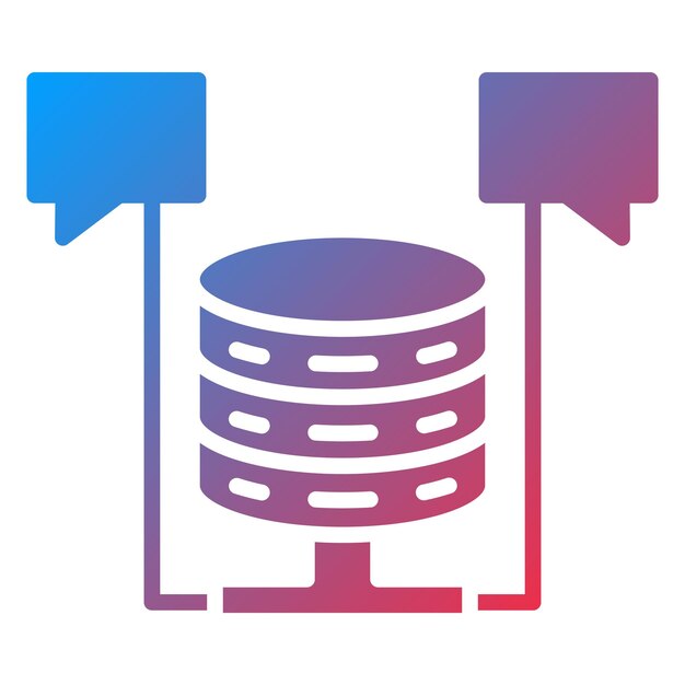 Wektorowy projekt bazy danych Chat Icon Style