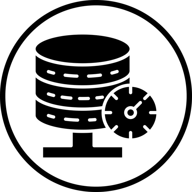 Wektorowy projekt bazy danych Styl ikony prędkości