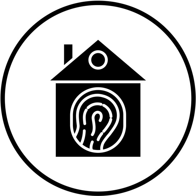 Wektorowy projekt biometryczny styl ikony domowej