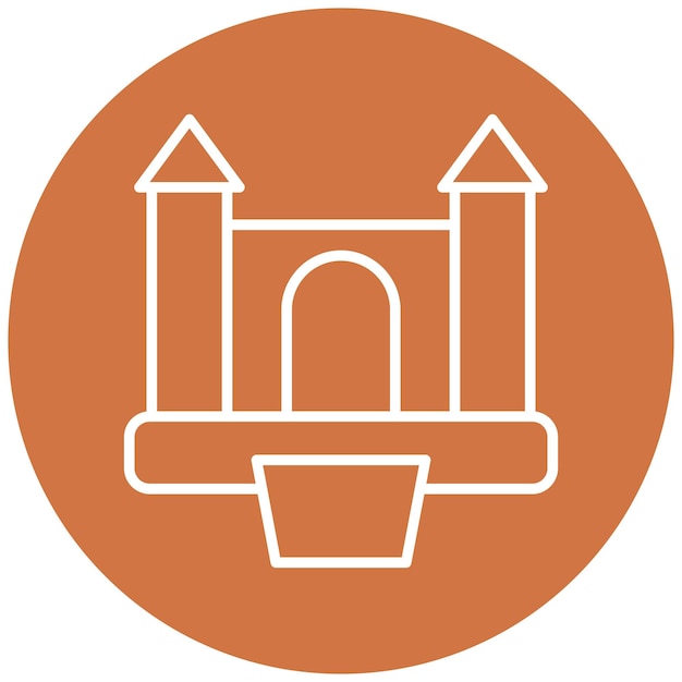 Wektorowy projekt Bouncy Castle Icon Style