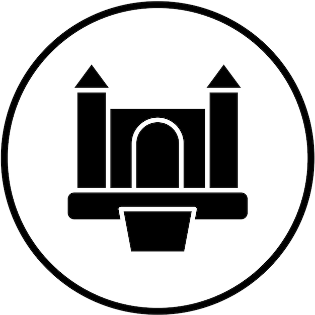 Wektorowy projekt Bouncy Castle Icon Style