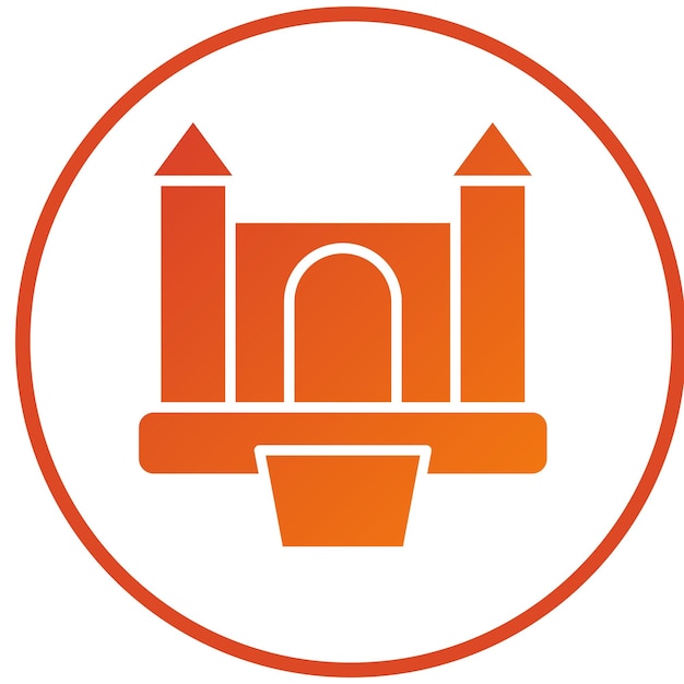 Wektorowy projekt Bouncy Castle Icon Style