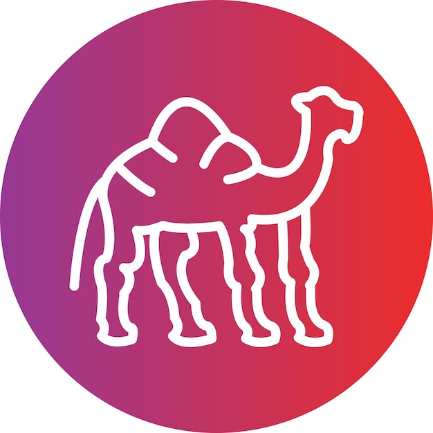 Wektorowy projekt Camel Icon Style