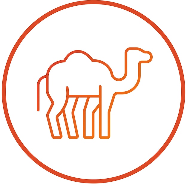 Wektorowy projekt Camel Icon Style