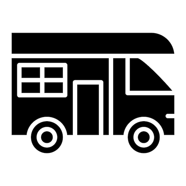 Wektorowy projekt Camper Van Icon Style