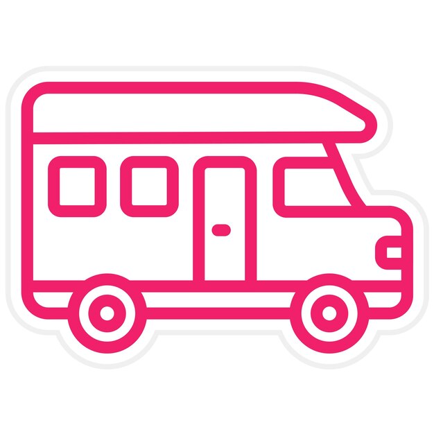 Wektorowy projekt Camper Van Icon Style