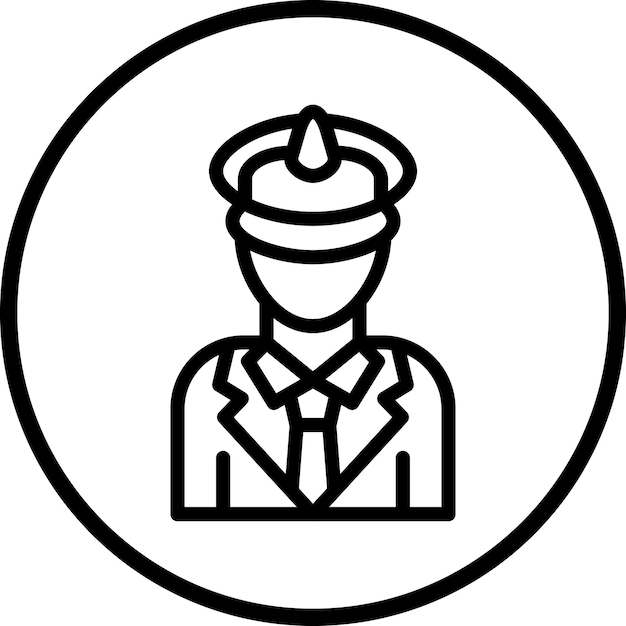 Wektorowy projekt Captain Icon Style