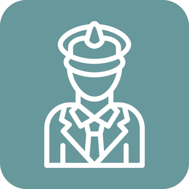 Wektorowy projekt Captain Icon Style