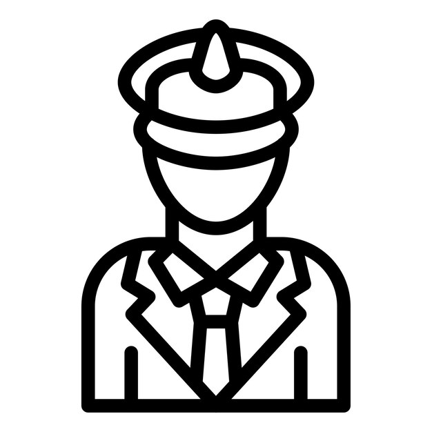 Wektorowy projekt Captain Icon Style