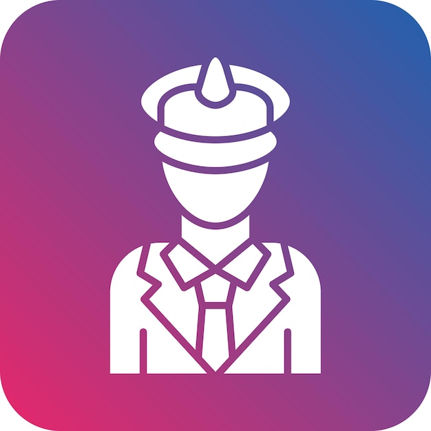 Wektorowy projekt Captain Icon Style