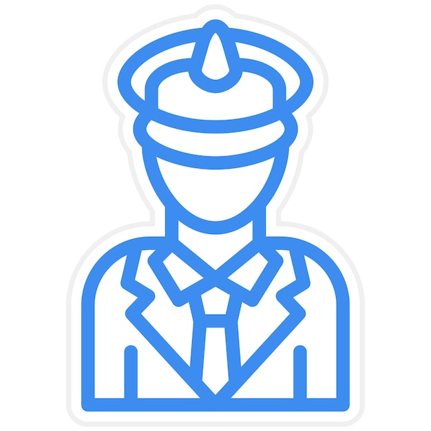 Wektorowy projekt Captain Icon Style