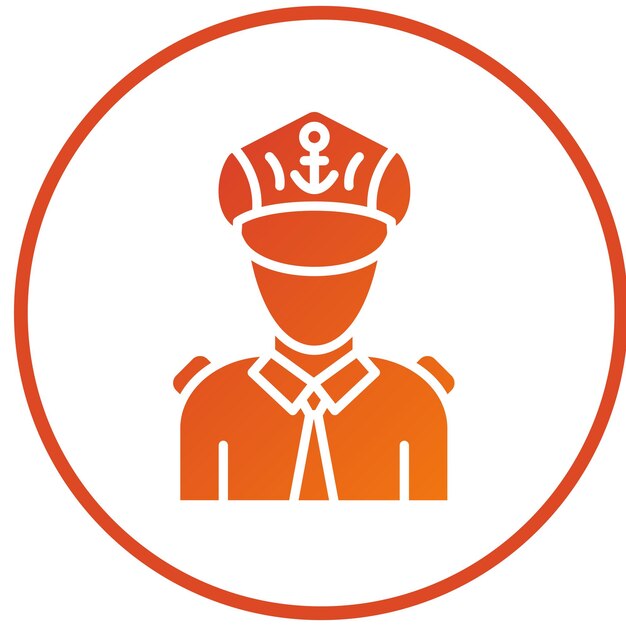 Wektorowy projekt Captain Icon Style