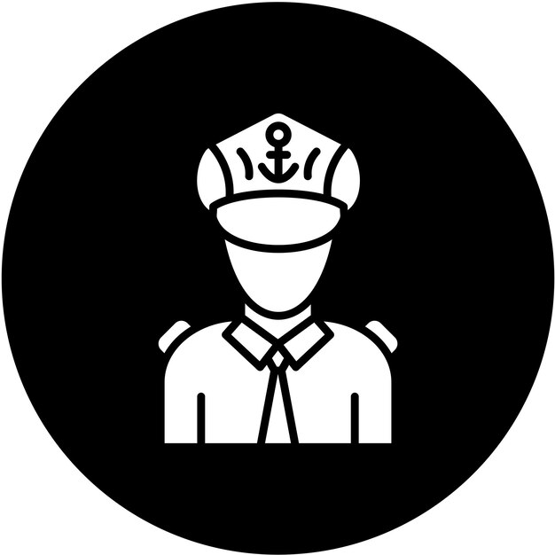 Wektorowy projekt Captain Icon Style