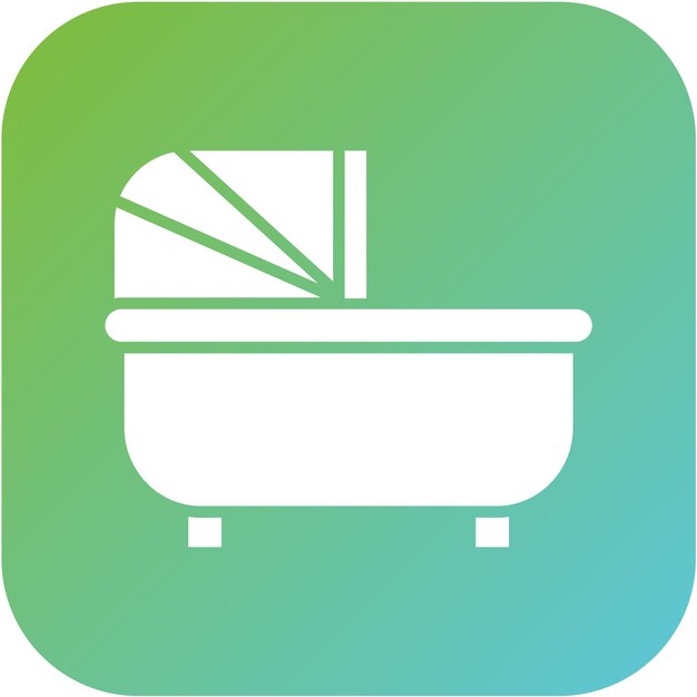 Wektorowy projekt Carrycot Icon Style