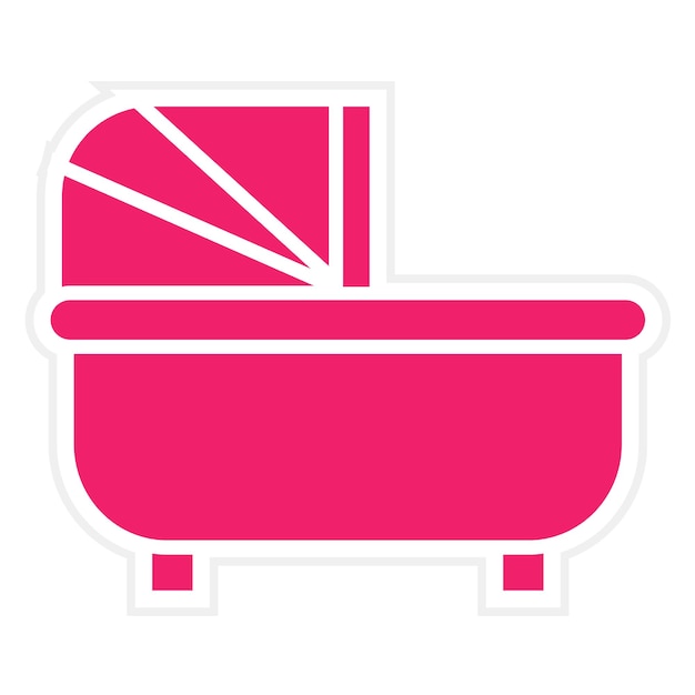 Wektorowy projekt Carrycot Icon Style