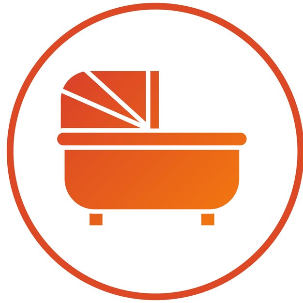Wektorowy projekt Carrycot Icon Style