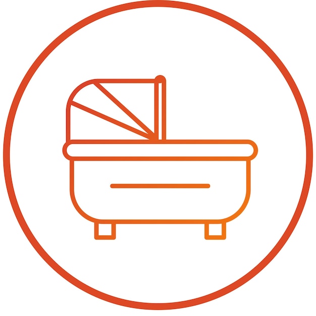Wektorowy projekt Carrycot Icon Style