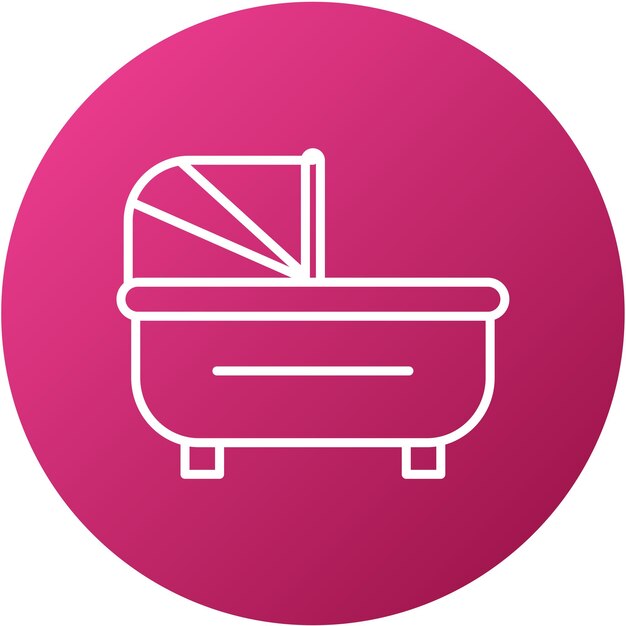 Wektorowy projekt Carrycot Icon Style