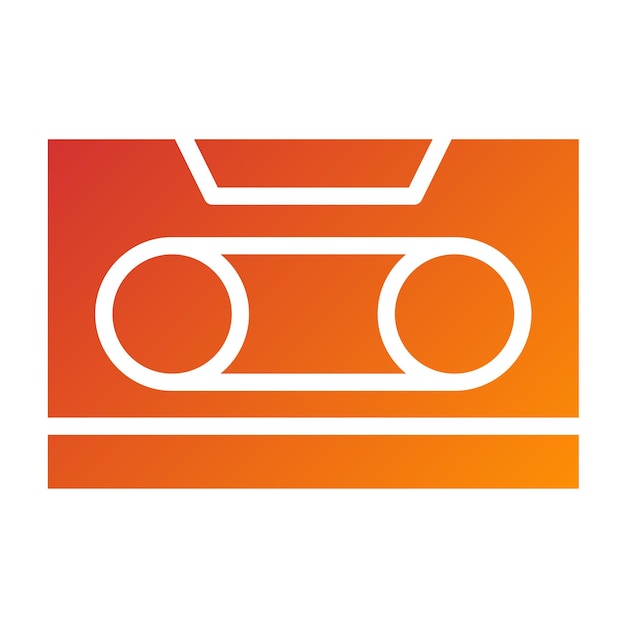 Wektorowy projekt Cassettte Icon Style