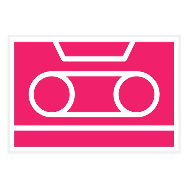 Wektorowy projekt Cassettte Icon Style