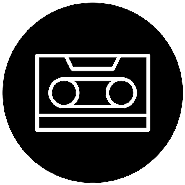 Wektorowy projekt Cassettte Icon Style