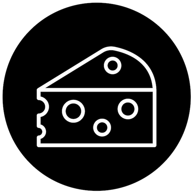 Wektorowy projekt Cheesy Charm Icon Style