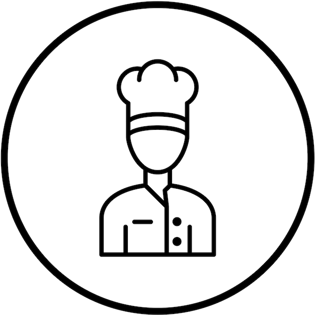 Wektorowy projekt Chef Icon Style