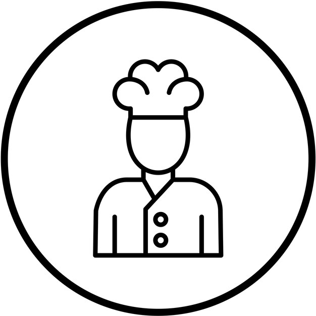 Wektorowy projekt Chef Icon Style