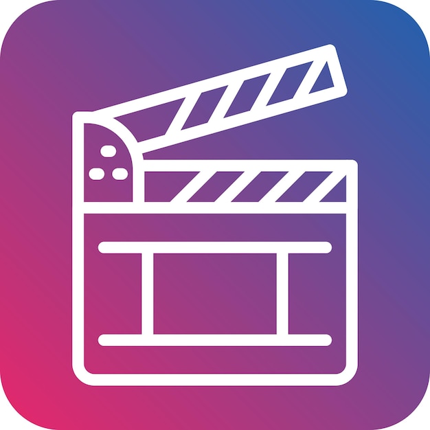 Wektorowy projekt Clapperboard Icon Style