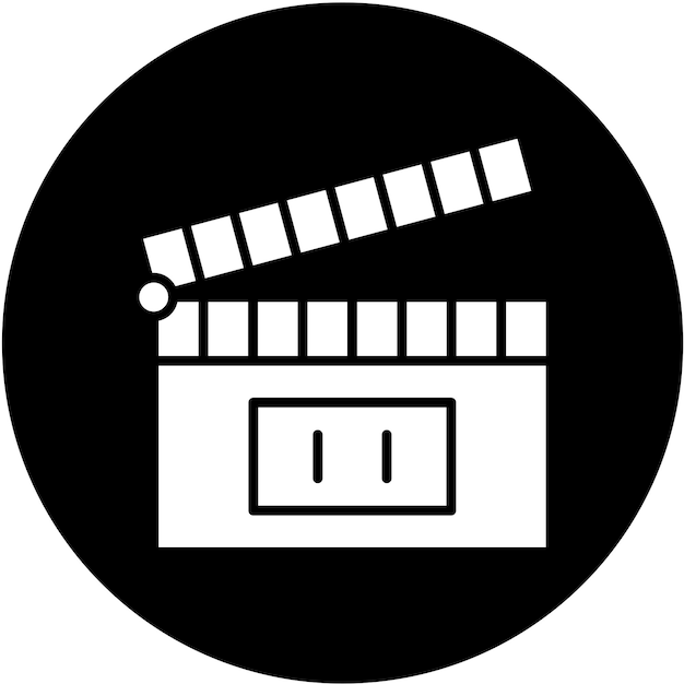 Wektorowy projekt Clapperboard Icon Style