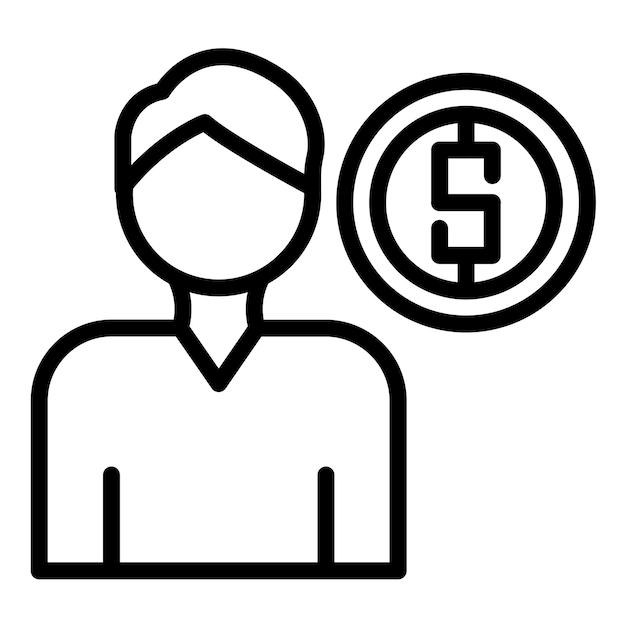 Wektorowy projekt Corrupt Man Icon Style