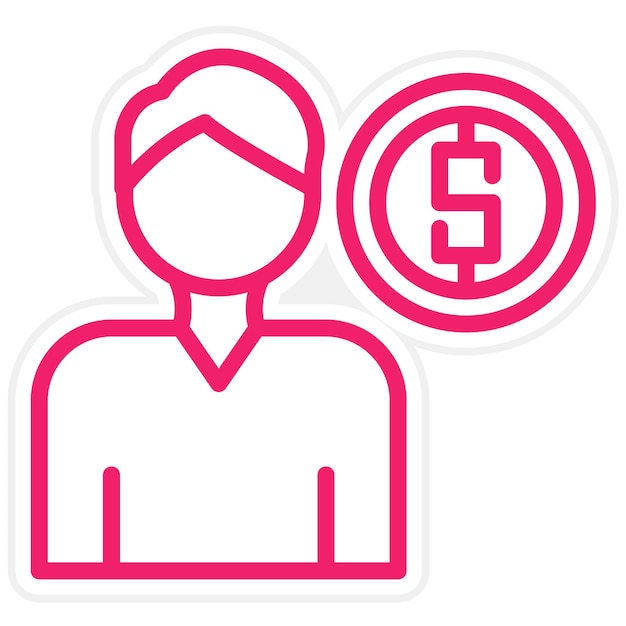 Wektorowy projekt Corrupt Man Icon Style