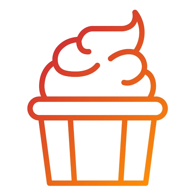 Wektorowy projekt Creamy Craze Icon Style