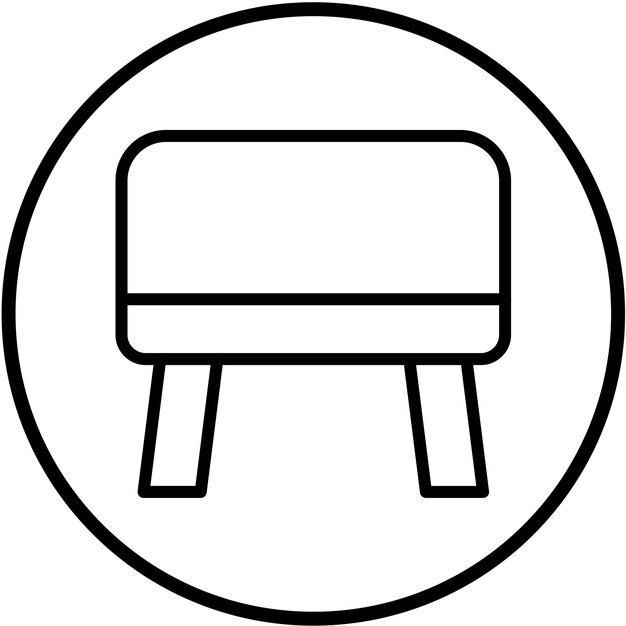 Wektorowy projekt Cube Ottoman Icon Style