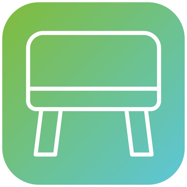 Wektorowy projekt Cube Ottoman Icon Style