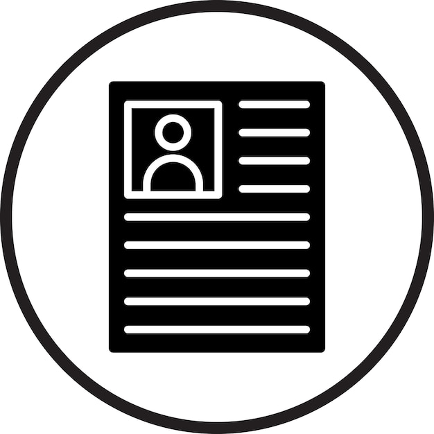 Wektorowy projekt Cv Icon Style