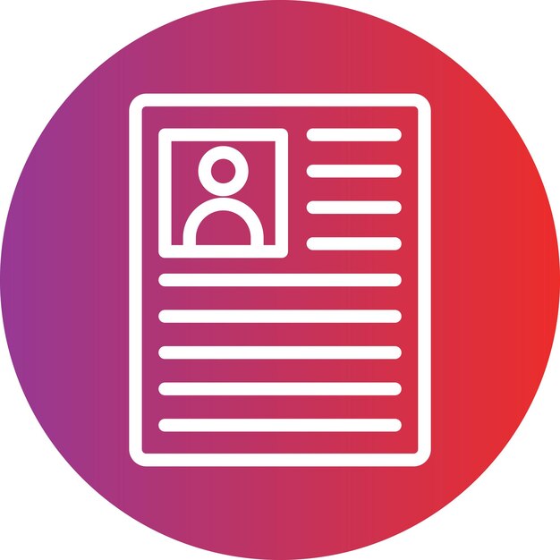 Wektorowy projekt Cv Icon Style