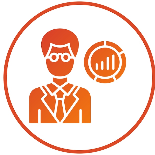Wektorowy projekt Data Scientist Mężczyzna Styl ikony