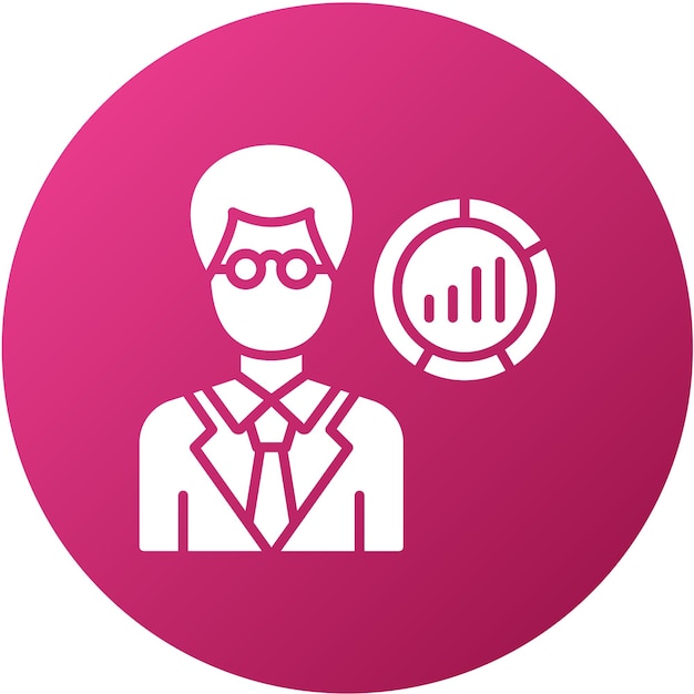 Wektorowy projekt Data Scientist Mężczyzna Styl ikony