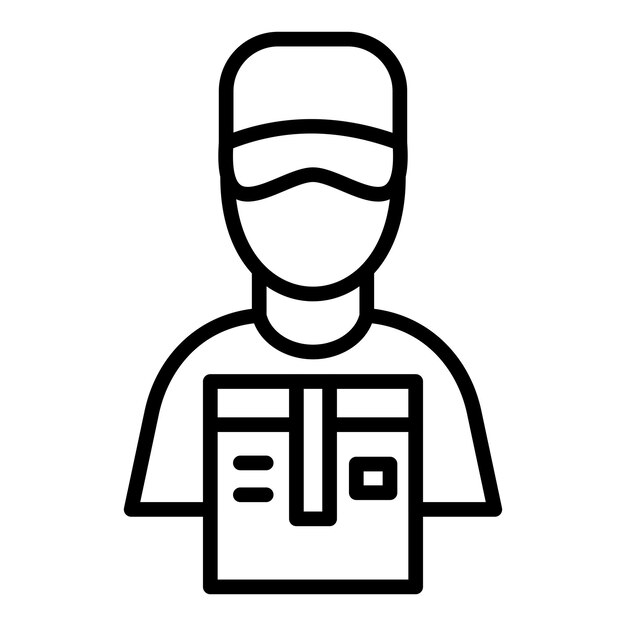 Wektorowy projekt Delivery Man Icon Style