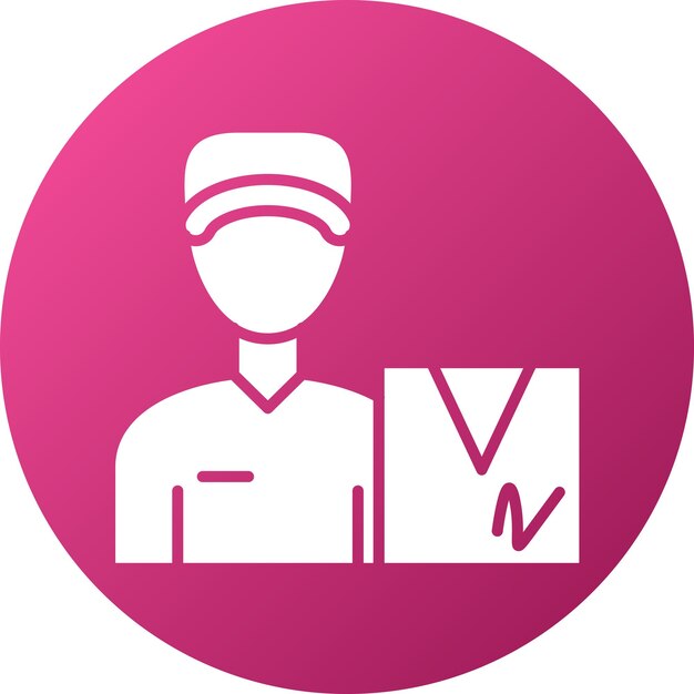 Wektorowy projekt Delivery Man Icon Style