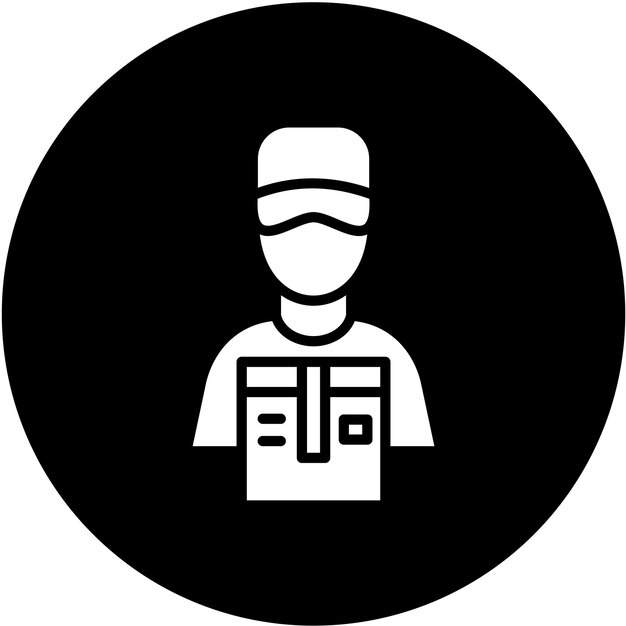 Wektorowy projekt Delivery Man Icon Style